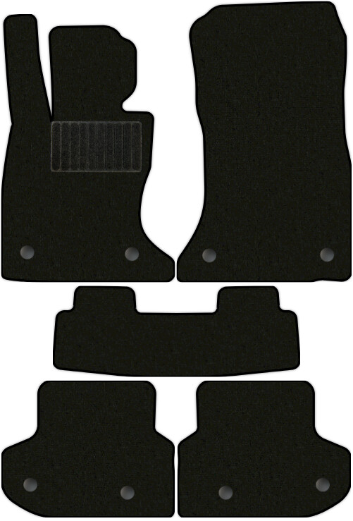 Коврики текстильные "Классик" для BMW 5-Series (седан  4WD / F10) 2013 - 2017, черные, 5шт.
