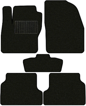 Коврики текстильные "Стандарт" для Ford Focus ST II (хэтчбек 5 дв / CB4) 2005 - 2009, черные, 5шт.